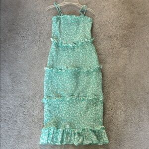 No Boundaries Teal Smocked Dress